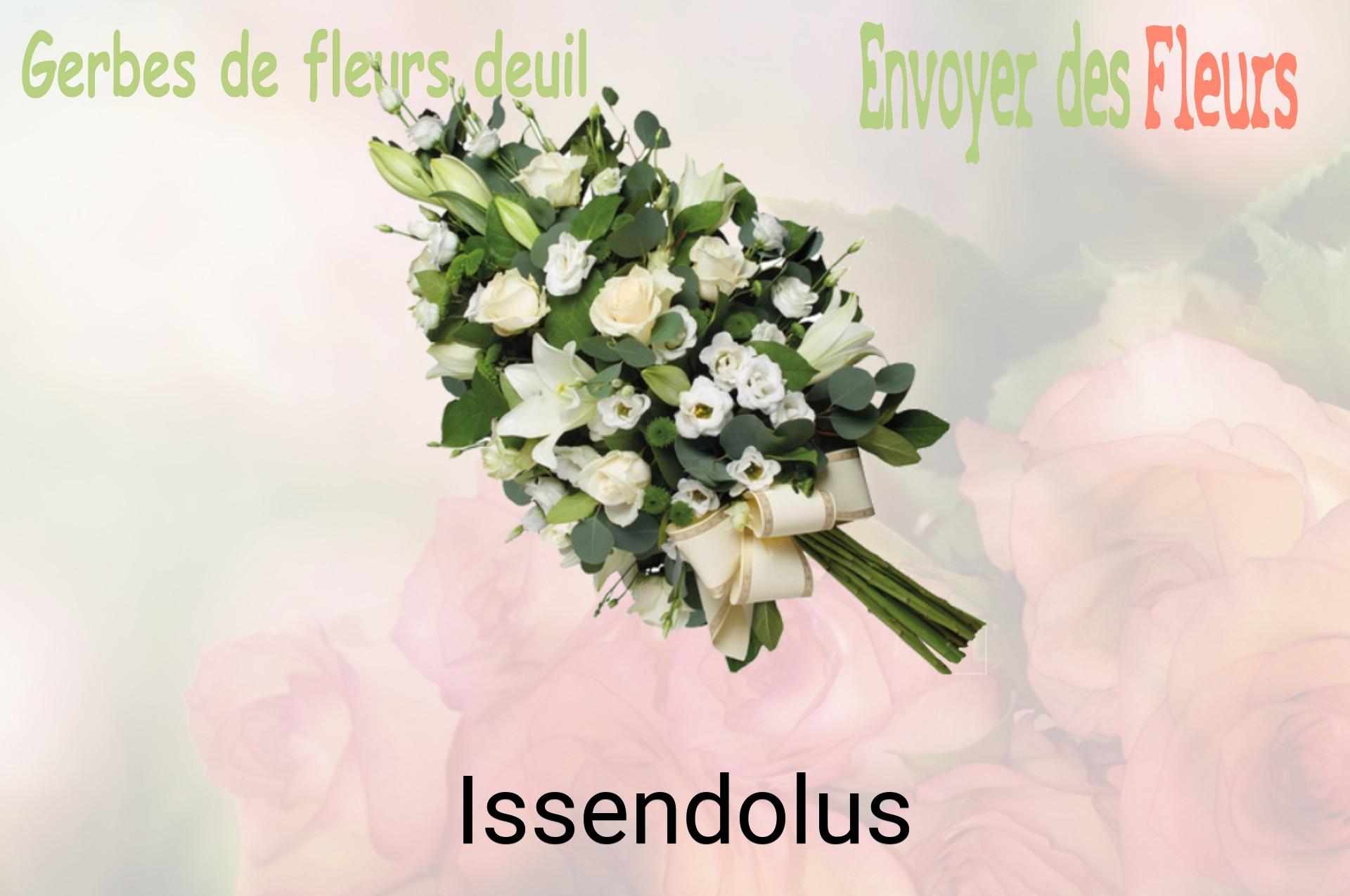 Gerbe de fleurs de deuil livrée à Issendolus